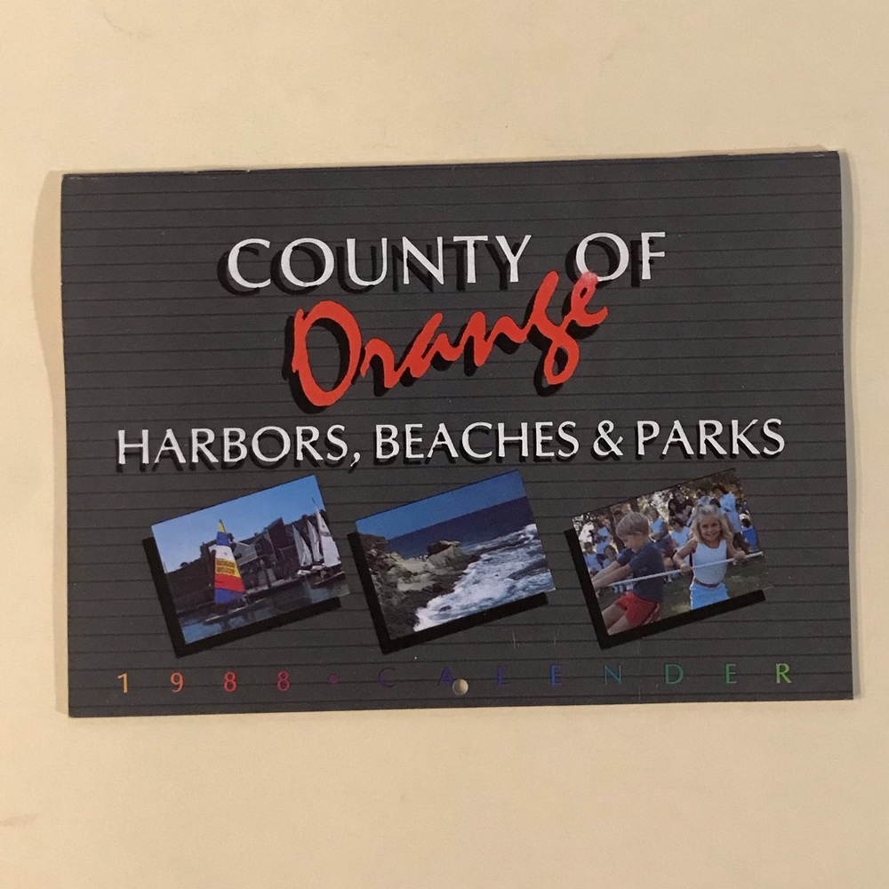Vintage 1988 Orange County California Calendar